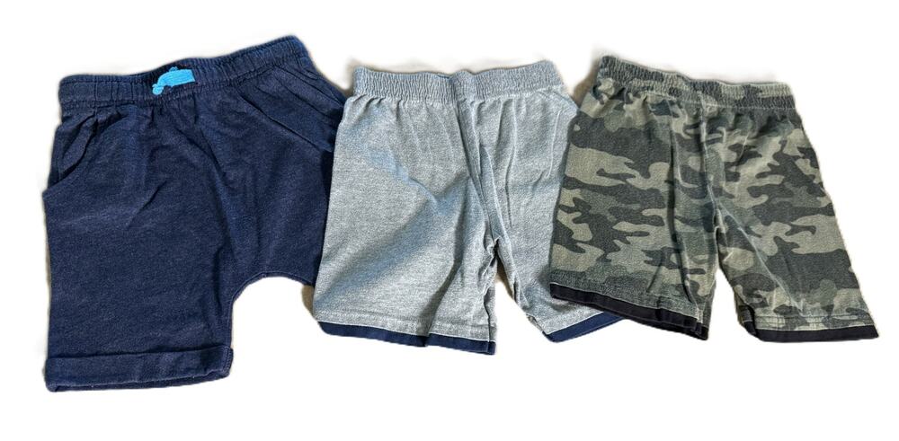 3 Pack! Boys 4T Shorts Cat & Jack Garanimals Navy Gray Camo Pull-On